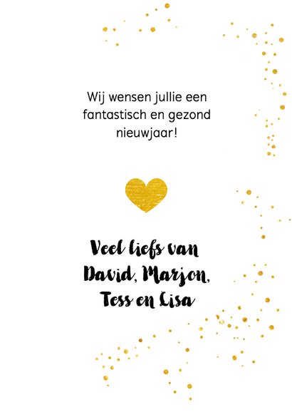 Hippe wit gouden kerstkaart met eigen foto 3
