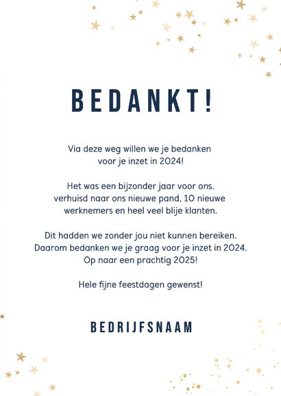 Hippe zakelijke kerstkaart bedank je medewerkers 3