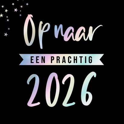 Hippe zakelijke kerstkaart bedankt met holografisch folie 2