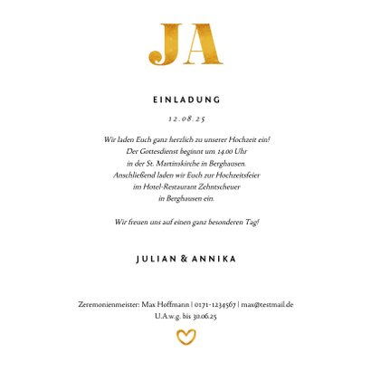 Hochzeitseinladung Goldakzente Fotos Quadrat 3