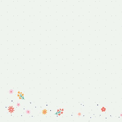 Hoera zwanger - dots and flowers - felicitatiekaart 2