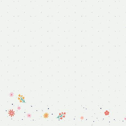 Hoera zwanger - dots and flowers - felicitatiekaart 2