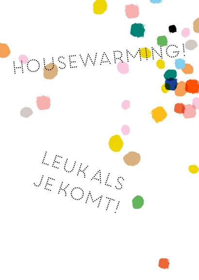 Housewarming confetti eigen foto en achtergrondkleur 2