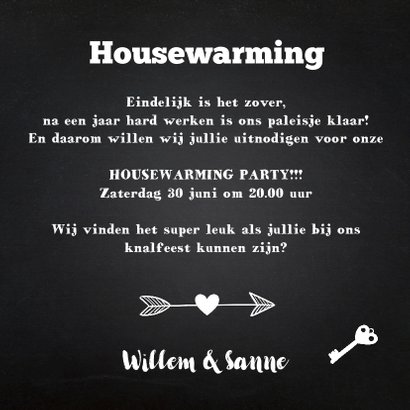 Housewarming krijtbord foto 3