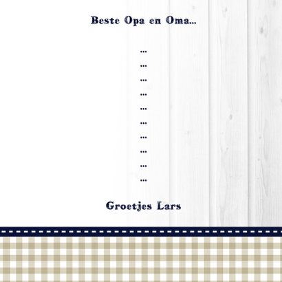 Hout met Label doop blauw - BK 3