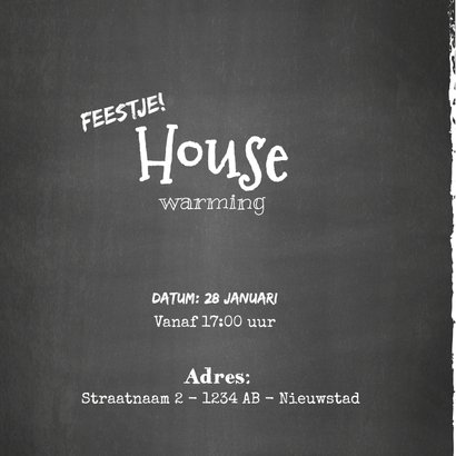 Huisje boompje feestje goud 2