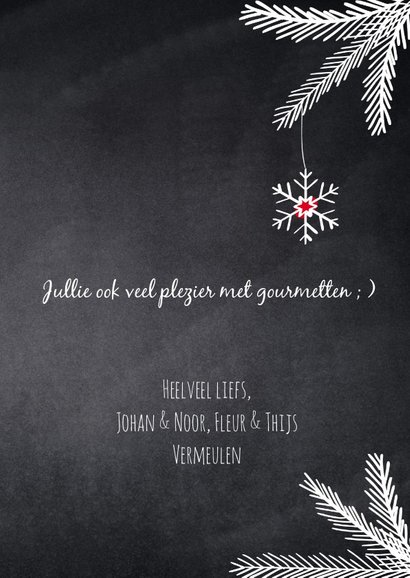Humoristische kerstkaart, fijne gourmet. 3