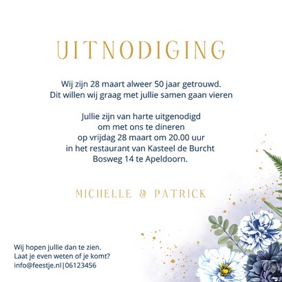Huwelijksjubileum blauwe rozen 3