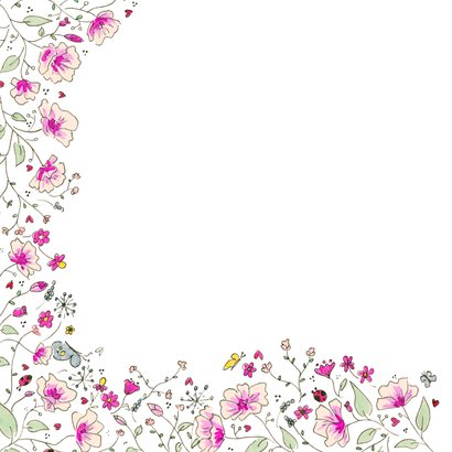 Huwelijksjubileum bloemenkader met vlinders 2