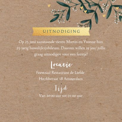 Huwelijksjubileum eucalyptus kraftlook foto's 3