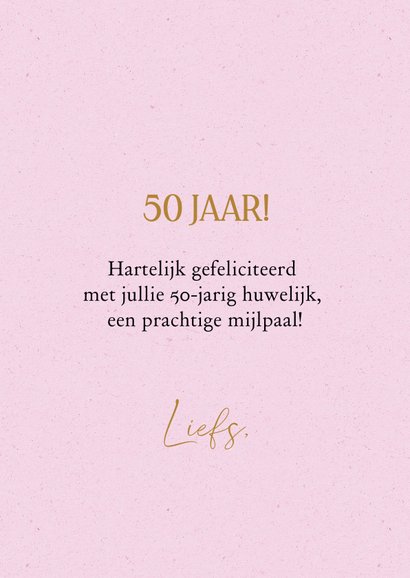 Huwelijksjubileum felicitatie kaart harten 3