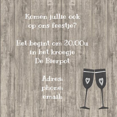 Huwelijksjubileum fles chalkbord 3
