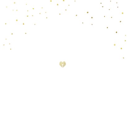 Huwelijksjubileum hart goud Achterkant