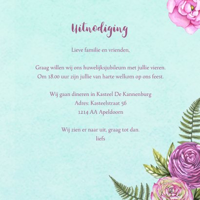 huwelijksjubileum hart rozen 3