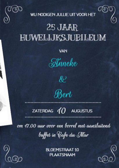 Huwelijksjubileum Schoolbord 2 3