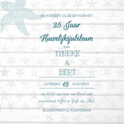 Huwelijksjubileum Strand Hout 3