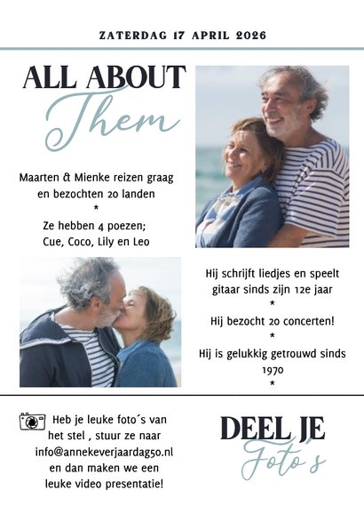 Huwelijksjubileum tijdschrift  2