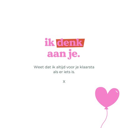 Ik denk aan je kaart Pink Ribbon 3