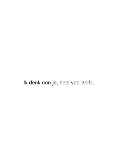 Ik denk aan je kaart Samen - Gedicht 3