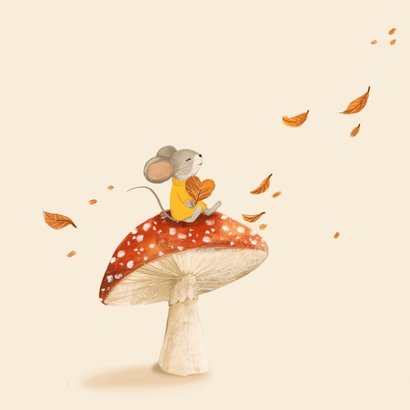 Ik denk aan je Wenskaart in herfstsfeer 2