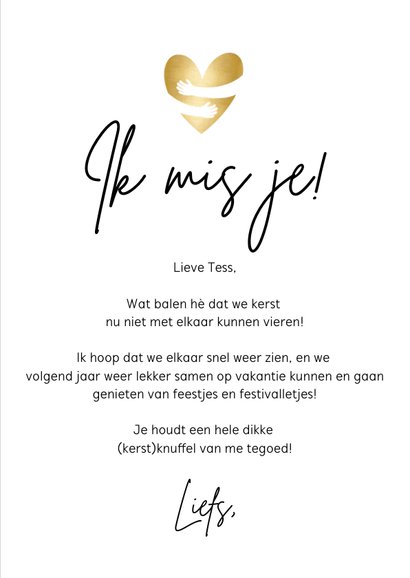 Ik mis je kerstkaart - it will be lonely this Christmas 3