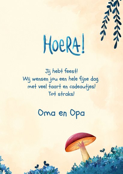 In sprookjessfeer verjaardagskaart met ballerina kikker 3