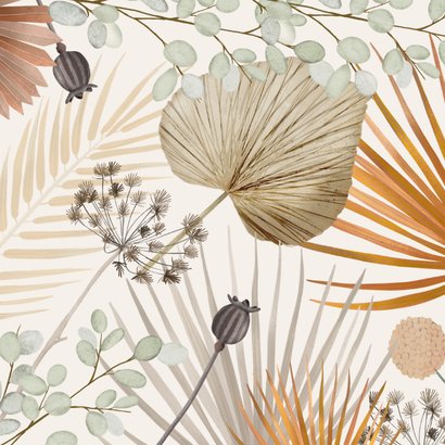 Insteek kaartje met dresscode kleuren voor een bruiloft Achterkant