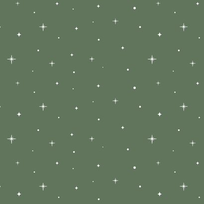 Internationale zakelijke kerstkaart groen met witte sterren Achterkant