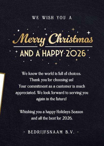 Internationale zakelijke kerstkaart meerdere talen 3
