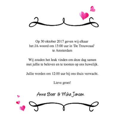 Ja trouwkaart 3