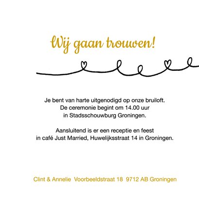 Ja wij gaan trouwen in goud 3