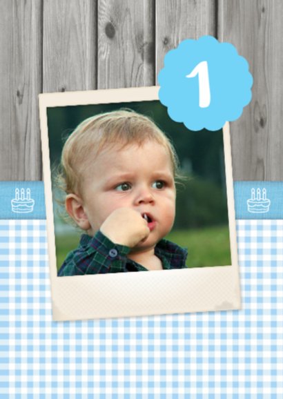 Jaarkaart Hout Blauw Jongen 2
