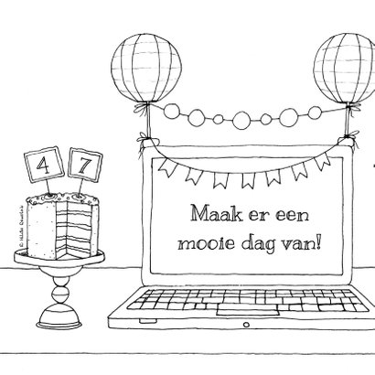 Jarig laptop kleurkaart - HR 2