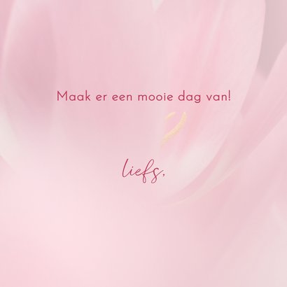Jarig met roze tulpen 3