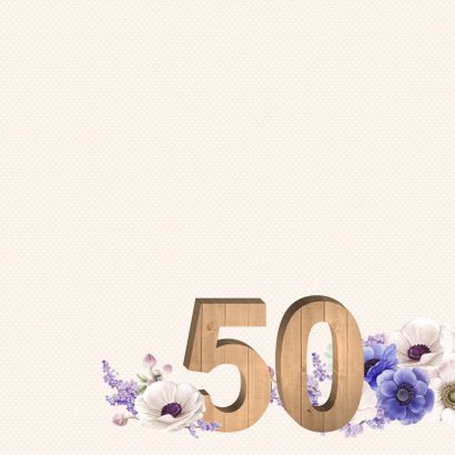 Jarigkaart anemonen 50 jaar 2