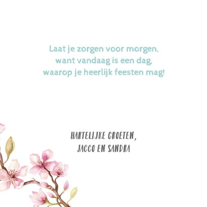Jarigkaart kersenbloesem met kolibri 3