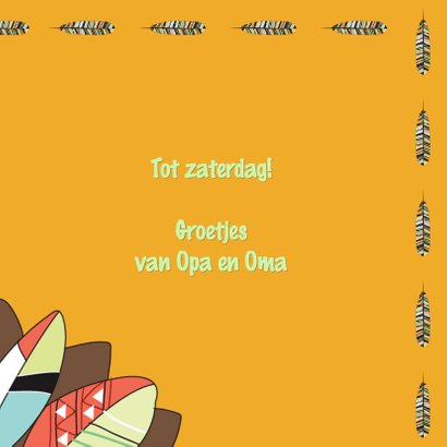 Jarigkaart leeuw met indianentooi 3