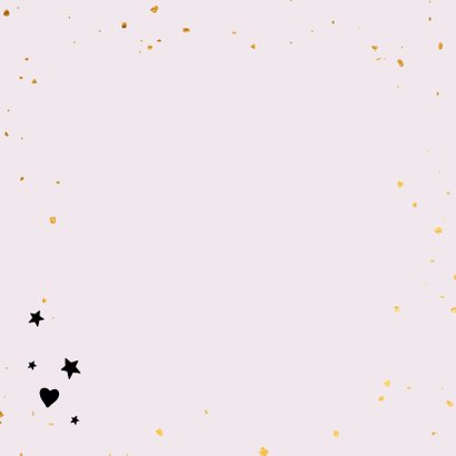 Joy to the world - zwart en goud - kerstkaart Achterkant