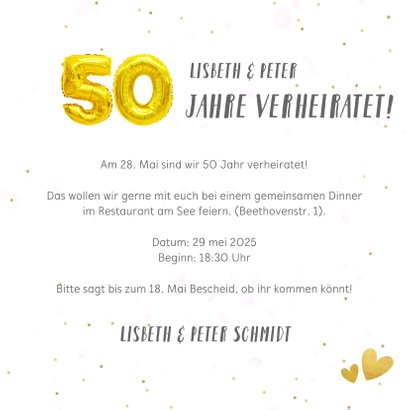 Jubiläumskarte Fotocollage Goldene Hochzeit 3