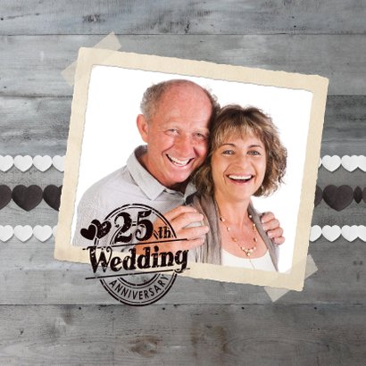 Jubileum 25 Hout & Grijs stijlvol 2