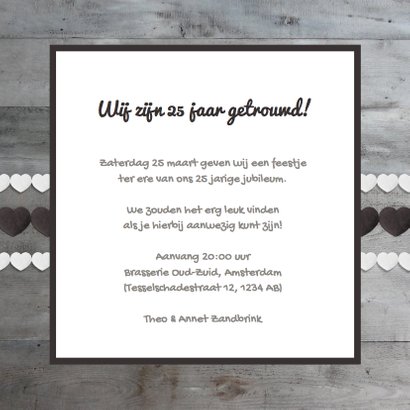 Jubileum 25 Hout & Grijs stijlvol 3