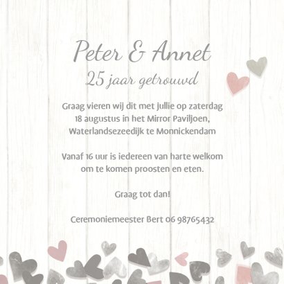 Jubileum 25 zilveren hartjes 3