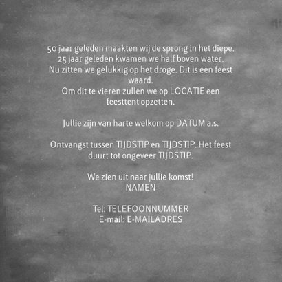 Jubileum 50 hout en foto RB 3