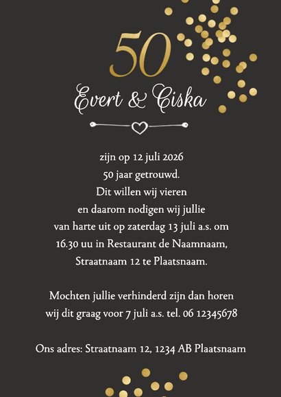 Jubileum 50 jaar getrouwd vroeger en nu 3