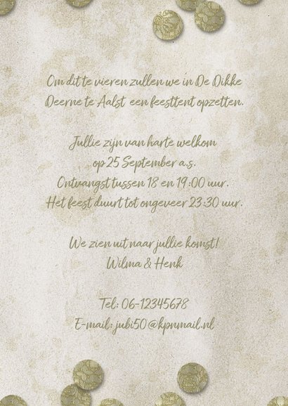 Jubileum 50 jaar goud confetti 3