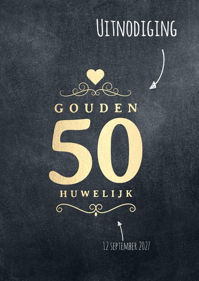 Jubileum 50 jaar huwelijk label 2