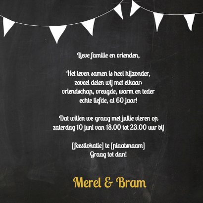 Uitnodiging jubileum 60 jaar ballonnen goud 3