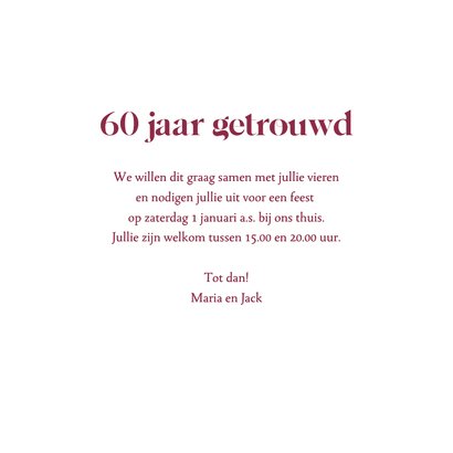 Jubileum 60 jaar getrouwd 3