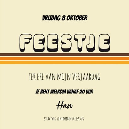 Jubileum 70's Feest Vierkant 3