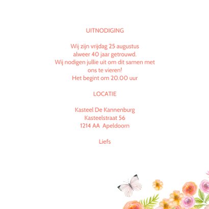 Jubileum aquarel bloemen 3